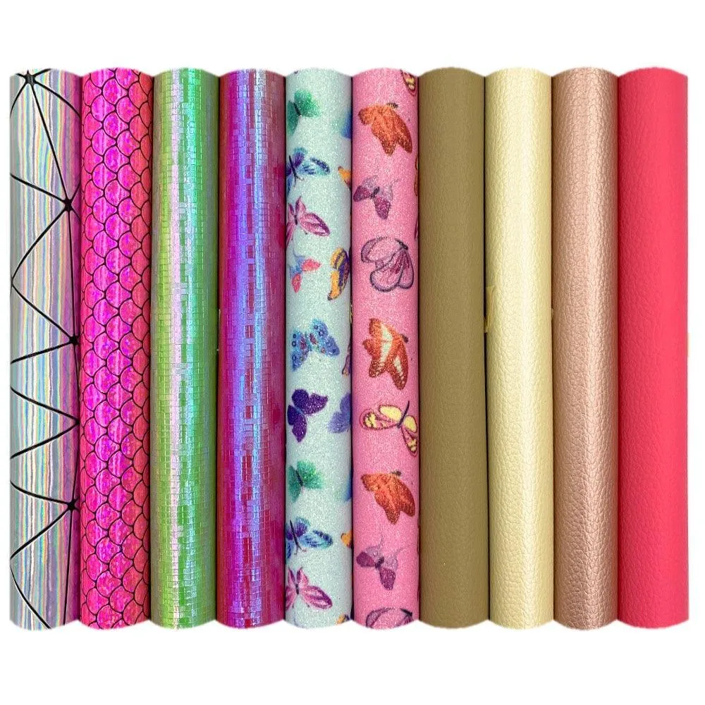Chic Blossom Glitter Fabric Set: Luxe Materials for Stylish DIY Creations