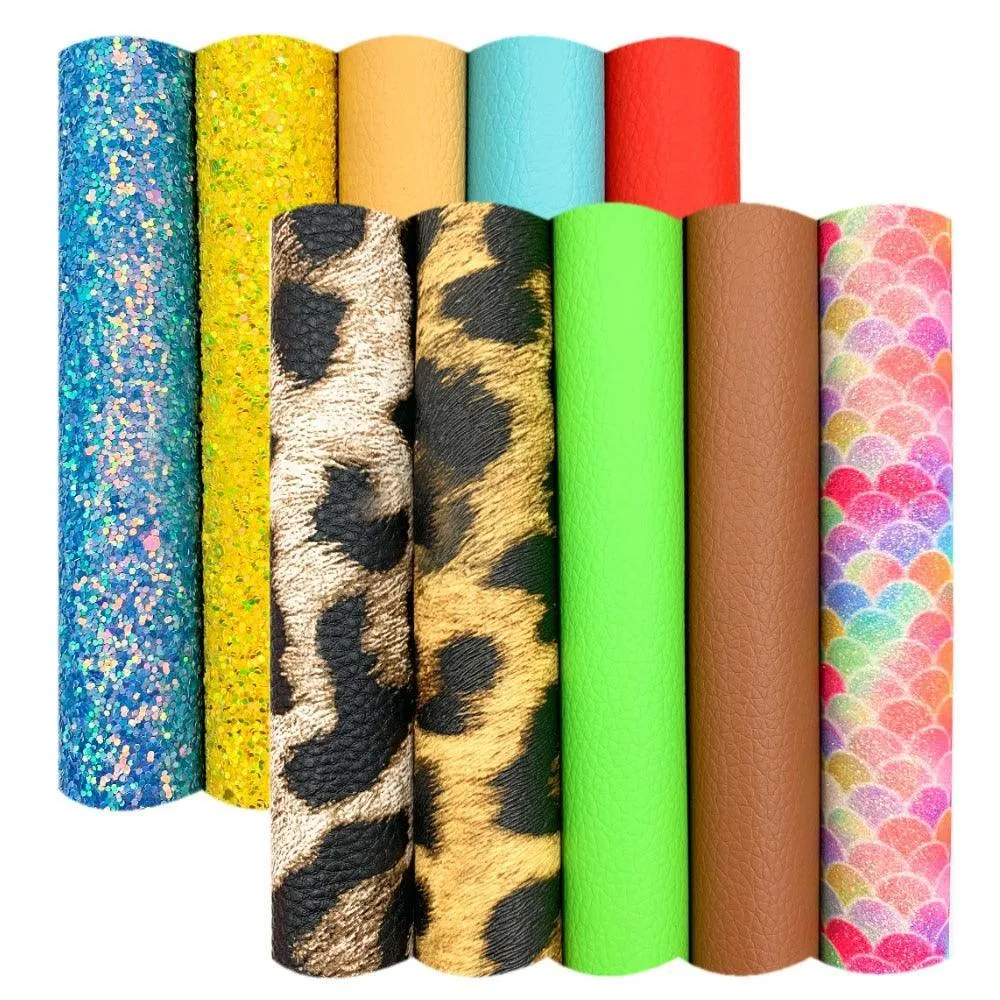 Chic Blossom Glitter Fabric Set: Luxe Materials for Stylish DIY Creations