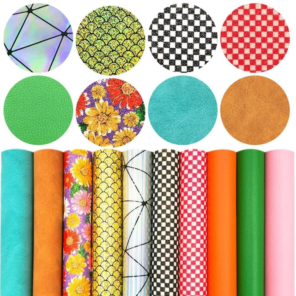 Chic Blossom Glitter Fabric Set: Luxe Materials for Stylish DIY Creations