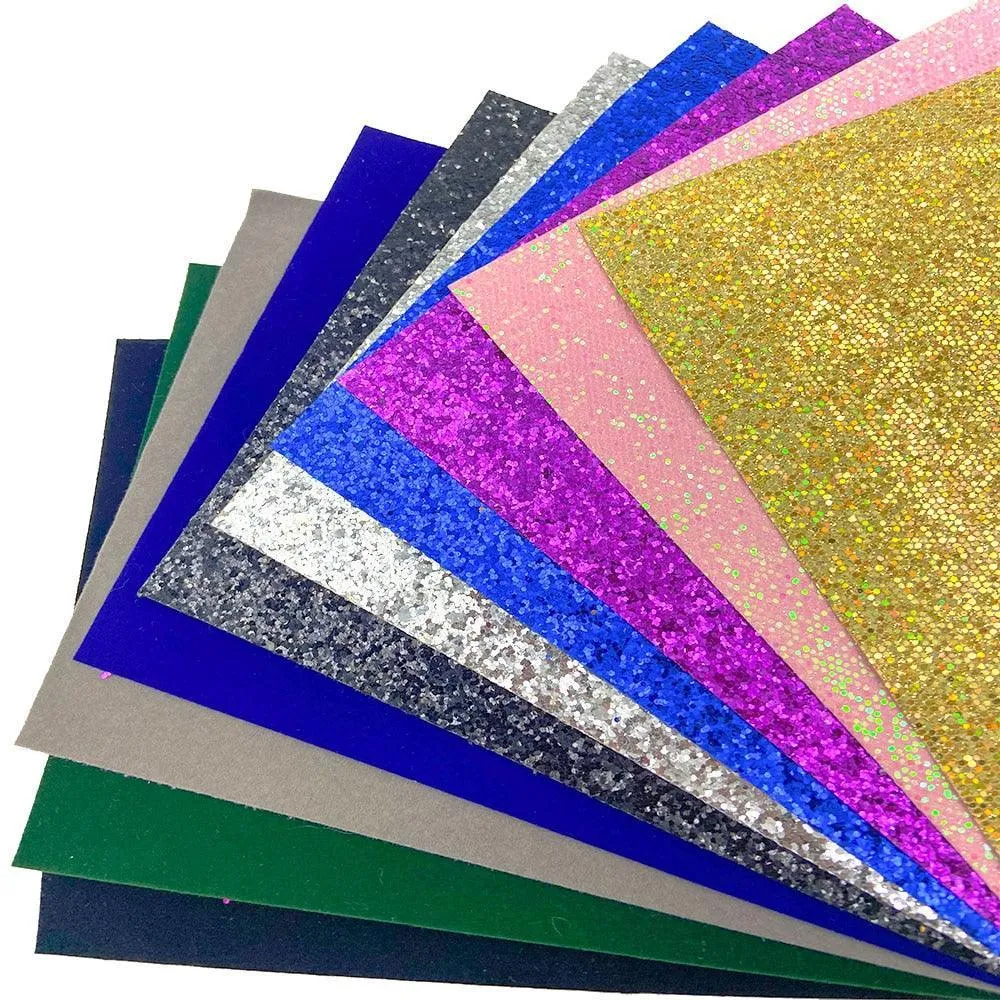 Chic Blossom Glitter Fabric Set: Luxe Materials for Stylish DIY Creations