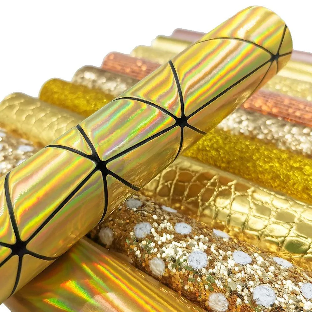 Chic Blossom Glitter Fabric Set: Luxe Materials for Stylish DIY Creations