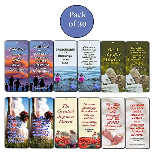 Children Are a Gift From God Bookmarks (30-Pack) - Handy Encouraging Bible Verses Designed for those Planning to Start a Family