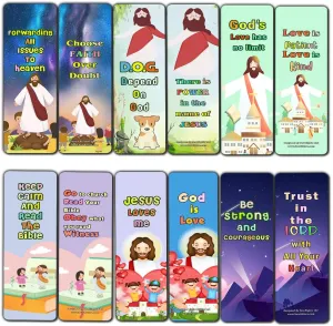 Christian Faith Bookmarks for Kids (30 Pack) - Handy Reminder About Believing For Them - Stocking Stuffers Adoration Devotional Bible Study - Church Ministry Supplies Classroom Teacher Incentive Gifts