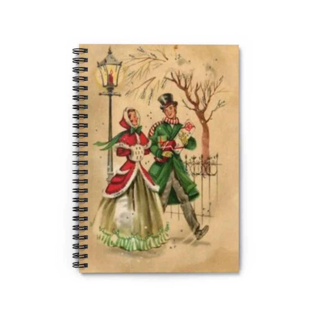 Christmas Victorian Spiral Notebook - Ruled Line