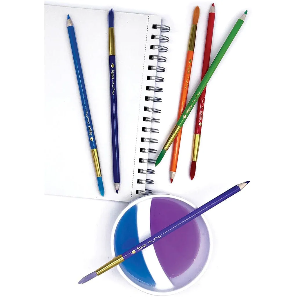 Color Brush Watercolor Pencil & Paintbrush Set of 12
