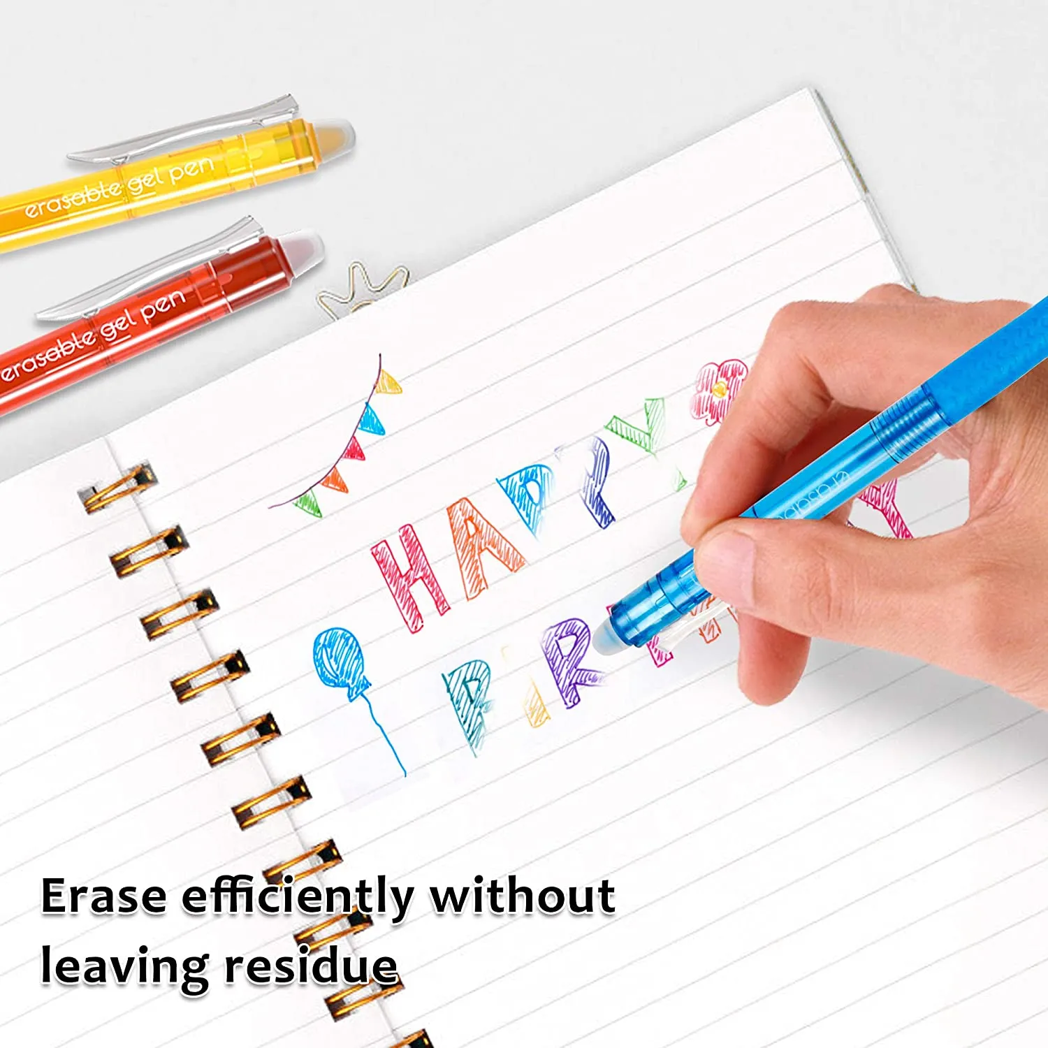 Colored Erasable Gel Pens - Set of 15
