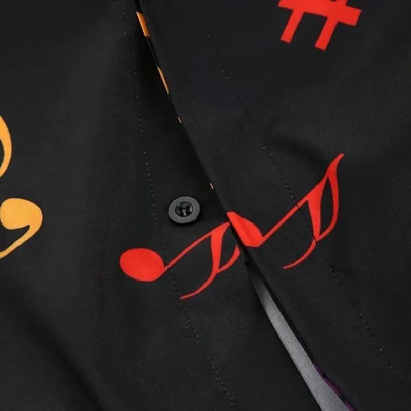 Colorful Music Notes Men's Shirt
