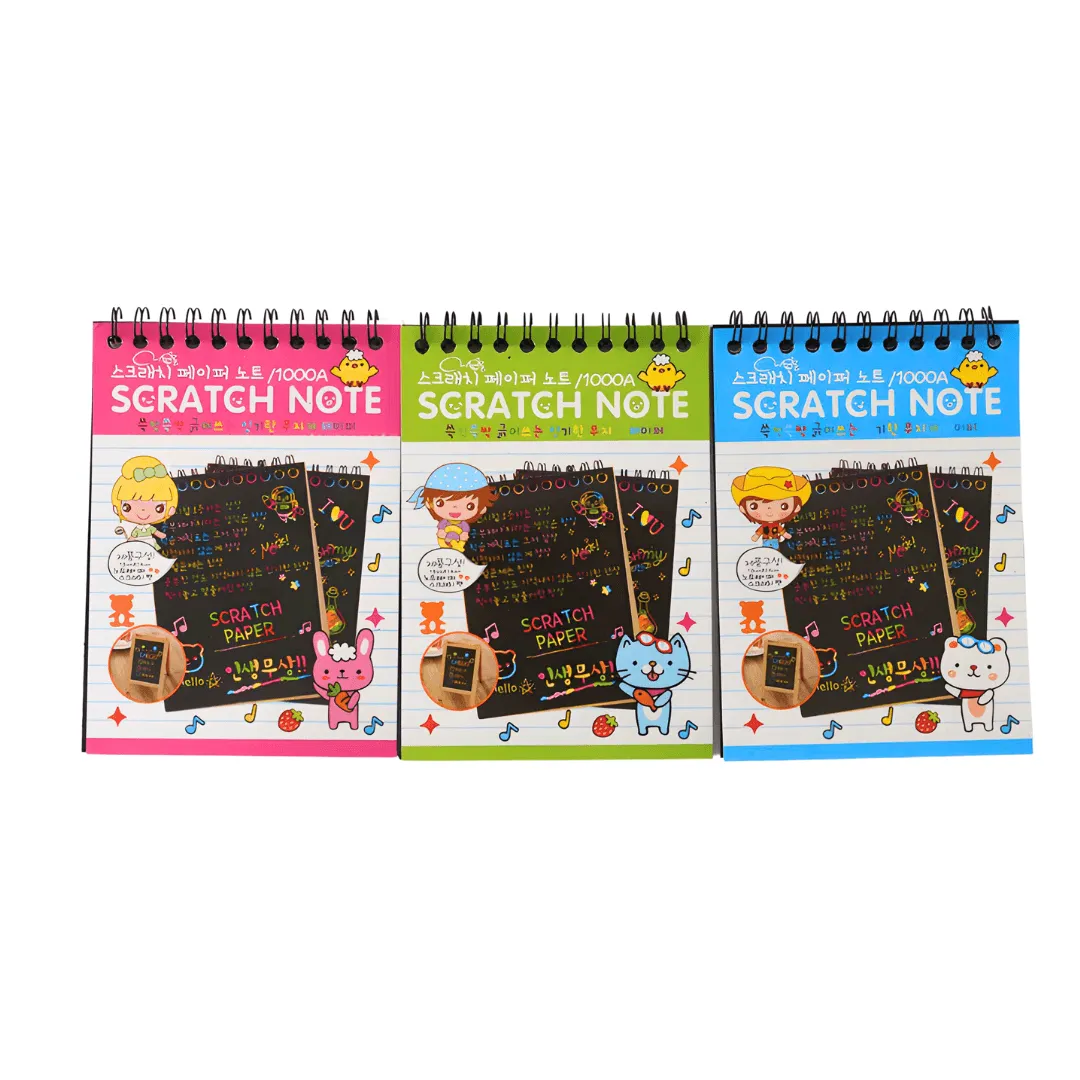 Combo of 3 Scratch Notebook for kids-Small