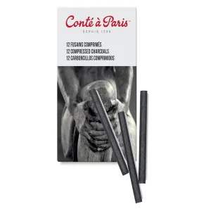 Conte a Paris Compressed Charcoal Assorted in a Cardboard Box - Set of 12