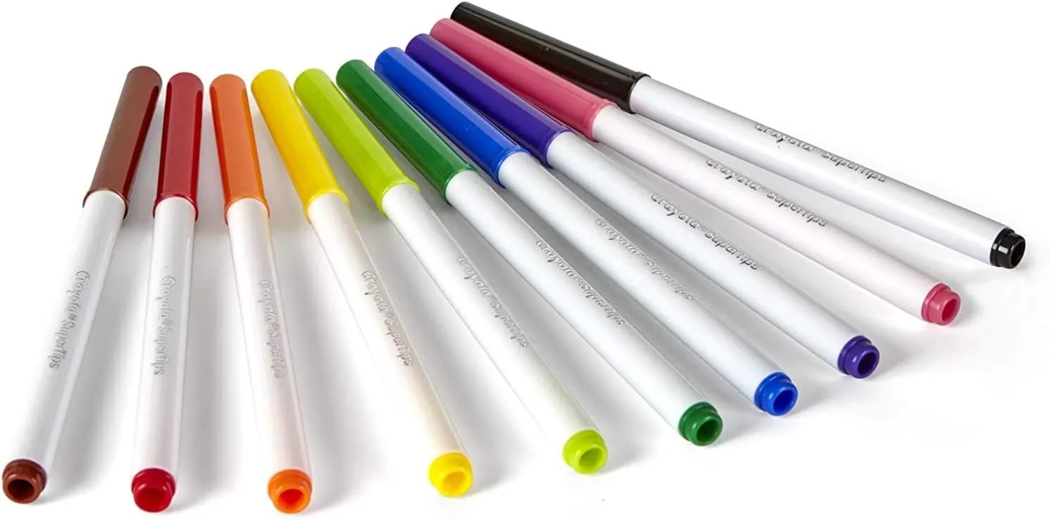 Crayola Super Tips Colorful Washable Markers Pack of 10 588610