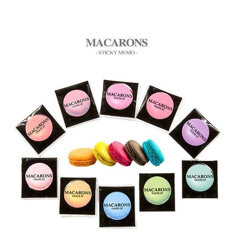 Creative Spoof Realistic Simulation French Colorful Macaron Dessert Sticky Notes NP-H7TAF-031