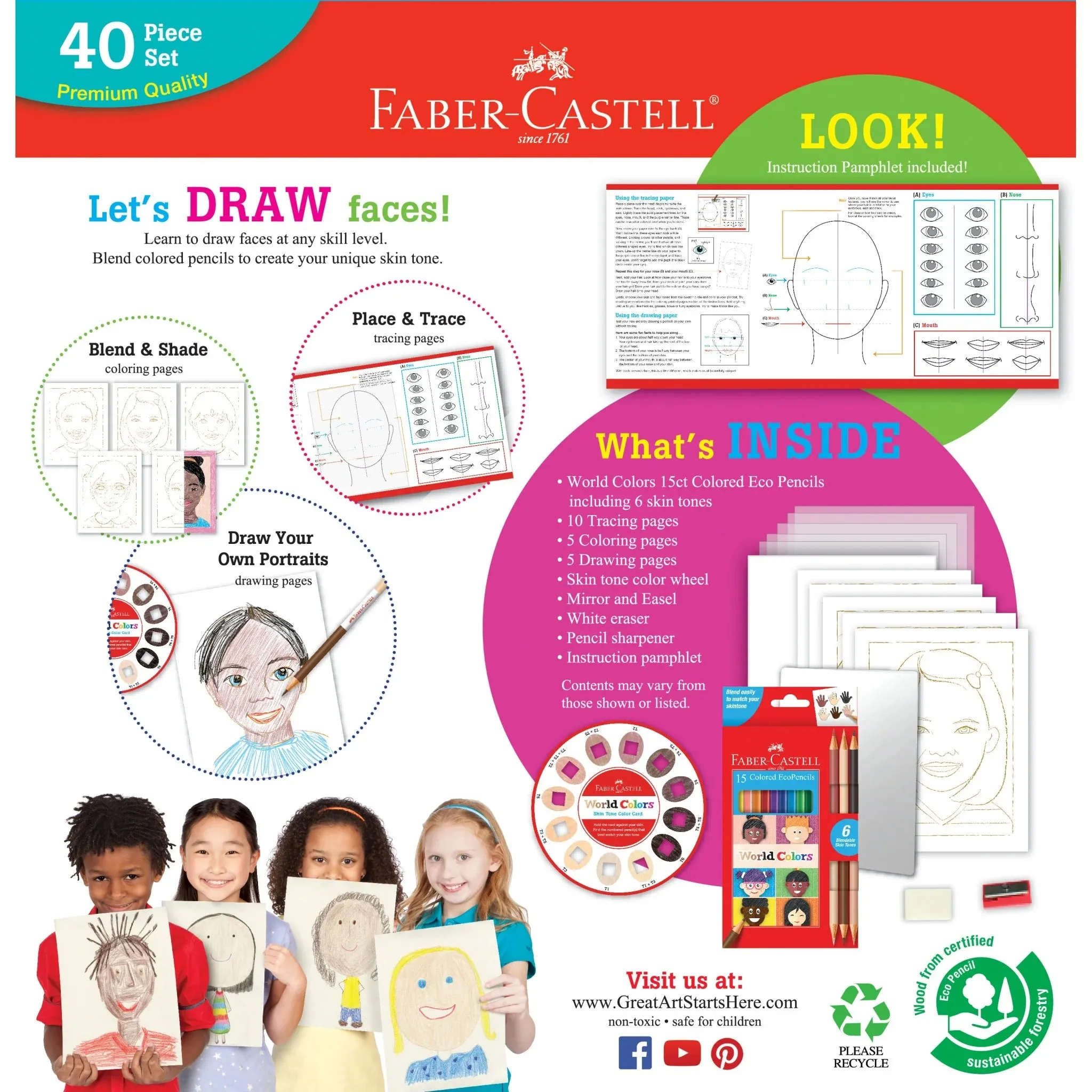 Creativity for Kids 14344 - World Colors - How to Draw Faces