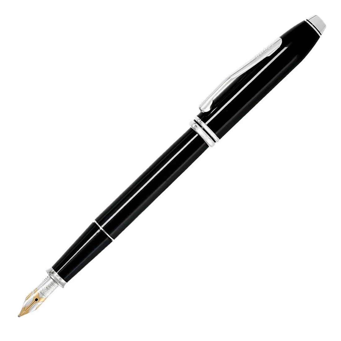 Cross Townsend Black Lacquer and Rhodium Plate Fountain Pen