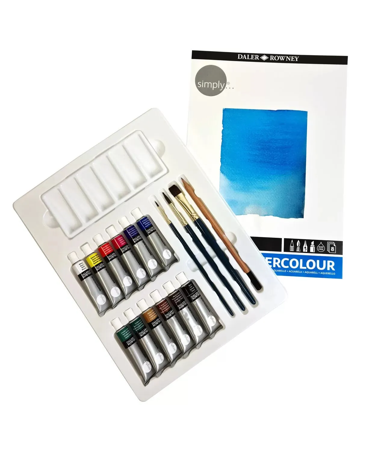 Daler-Rowney Simply Watercolor Painting Set Of 25 Piece