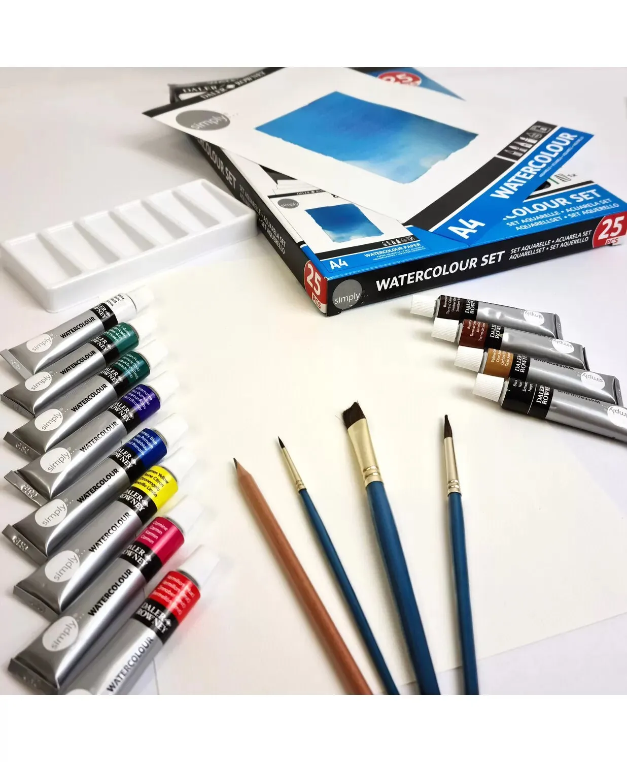 Daler-Rowney Simply Watercolor Painting Set Of 25 Piece