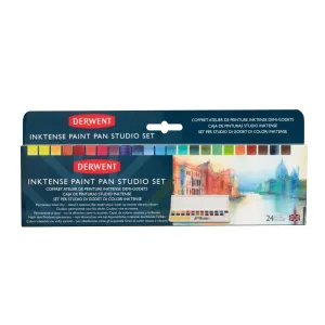 Derwent Inktense Paint Pan Studio Set - 24 Watercolour Paints