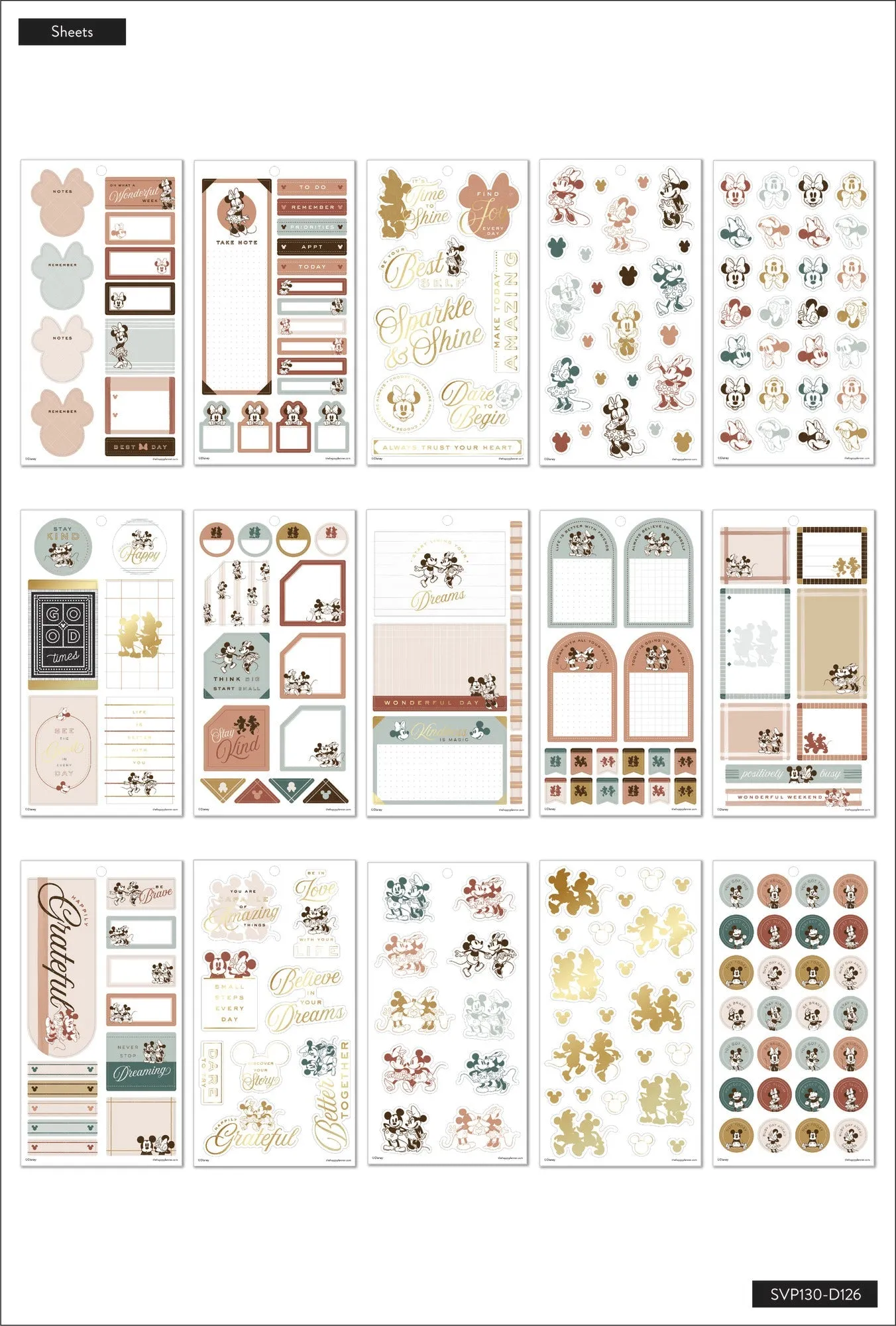 Disney© Mickey Mouse & Minnie Mouse Farmhouse Value Pack Stickers - Big