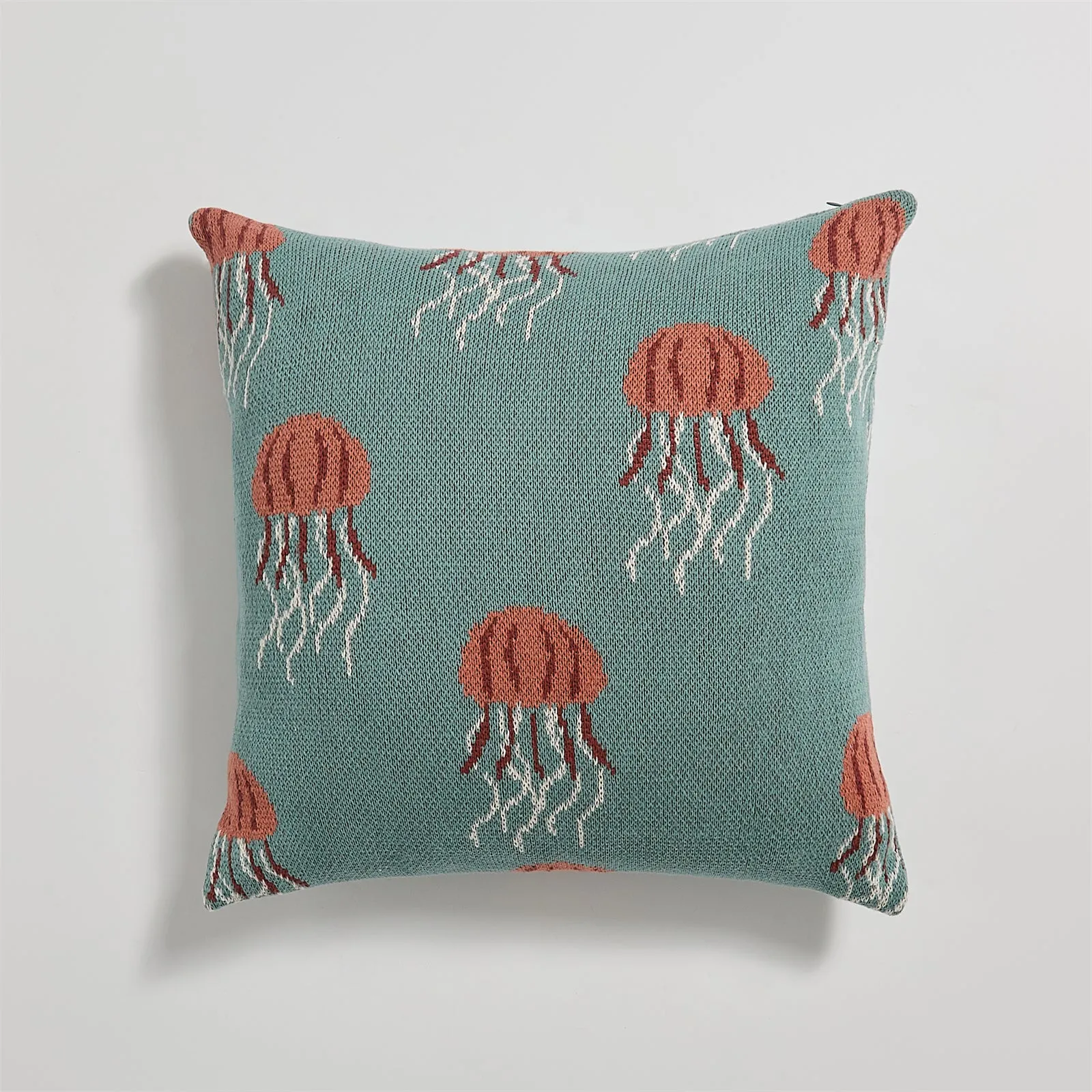 Elegant Jellyfish Pattern Knitted Cotton Pillow Cover