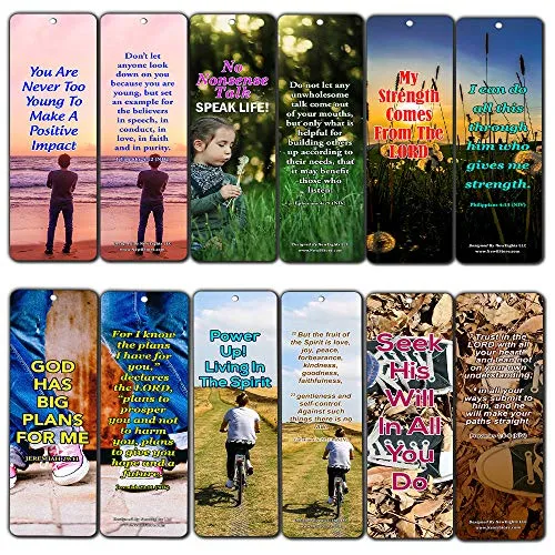 Encouraging Bible Verses For Teens Bookmarks (30 Pack) - Handy Reminders For Teens To Memorize
