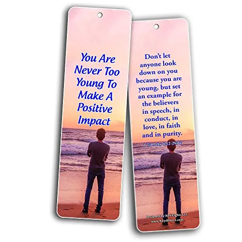 Encouraging Bible Verses For Teens Bookmarks (30 Pack) - Handy Reminders For Teens To Memorize