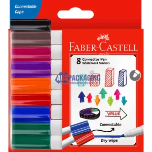 Faber-Castell Whiteboard Markers Bullet 2mm Assorted Wallet 8 (DUSFRERA)