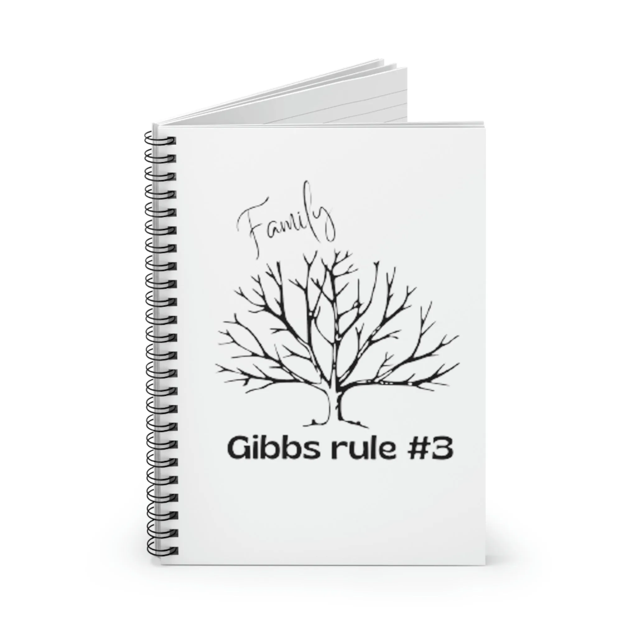 family tree rule - double check your sources Spiral Notebook - Ruled Line