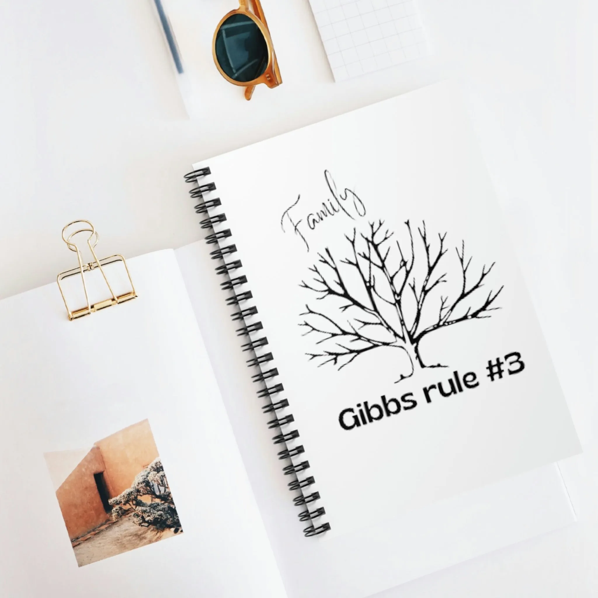 family tree rule - double check your sources Spiral Notebook - Ruled Line