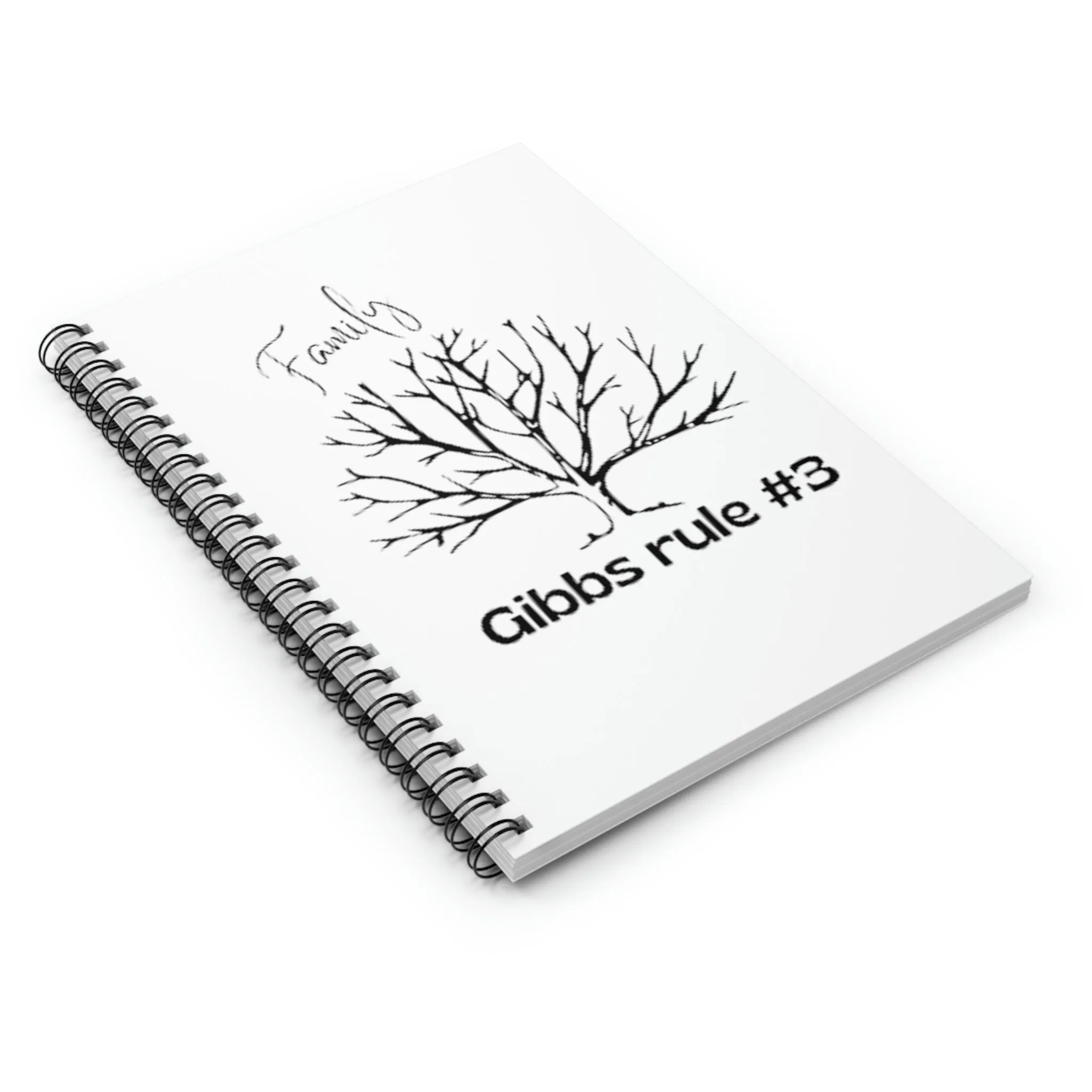 family tree rule - double check your sources Spiral Notebook - Ruled Line