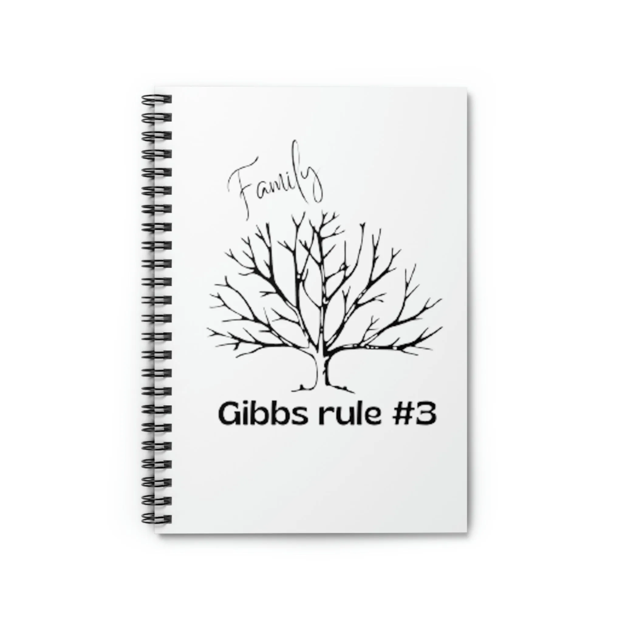 family tree rule - double check your sources Spiral Notebook - Ruled Line