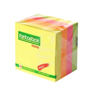 Fantastick Sticky Notes 2x2" 4 color Fluorecent