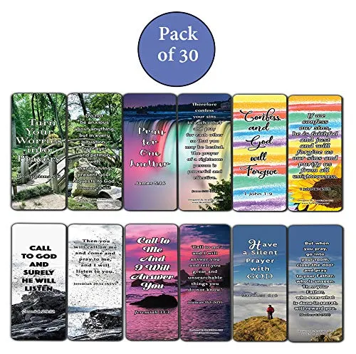 Favorite Prayer Bible Promises Bookmarks (30-Pack) - Handy Christian Daily Reminder
