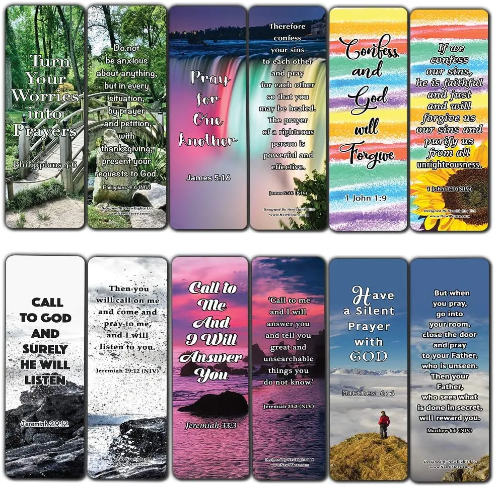 Favorite Prayer Bible Promises Bookmarks (30-Pack) - Handy Christian Daily Reminder
