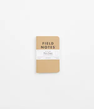 Field Notes Original Kraft Notebooks (3 Pack) - Plain Paper