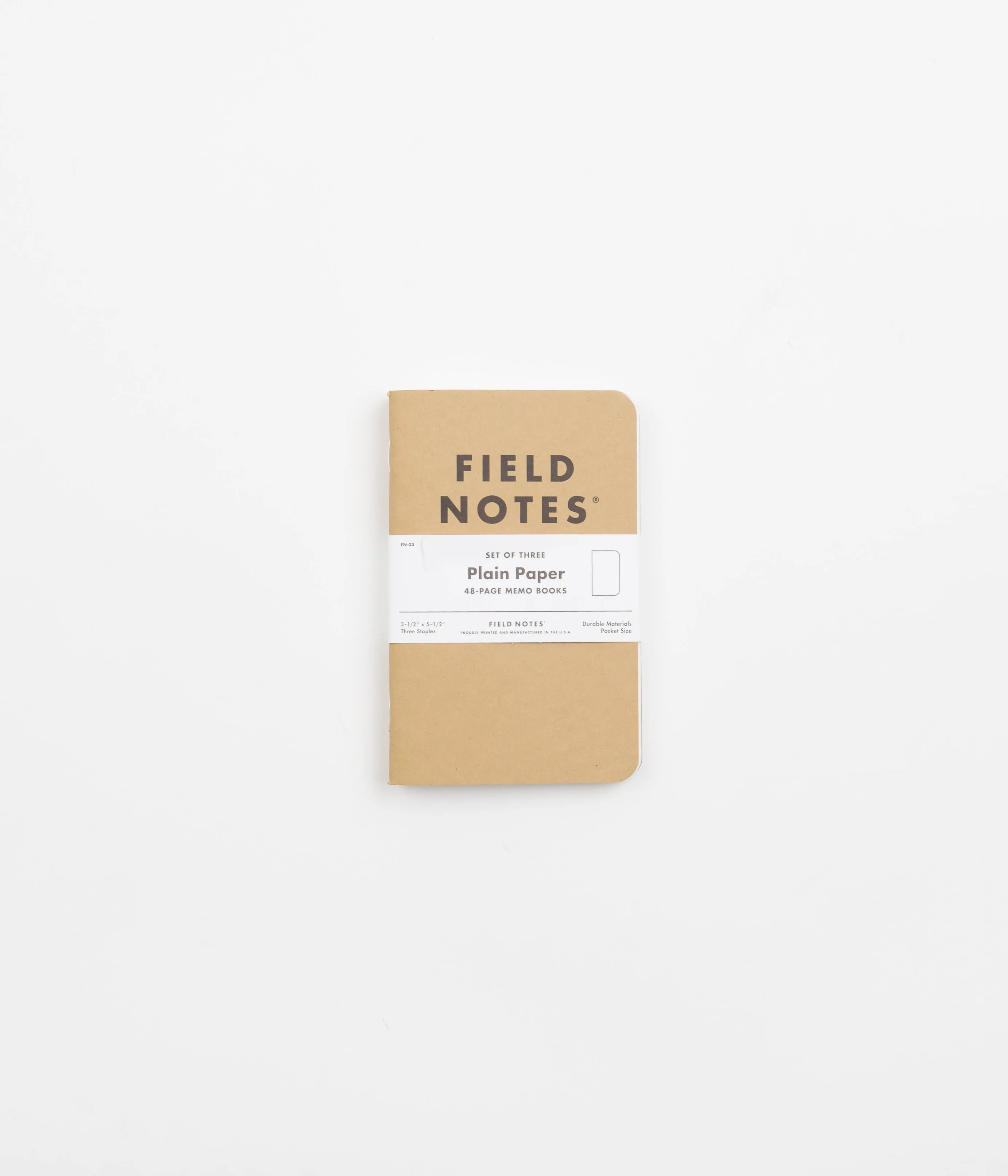 Field Notes Original Kraft Notebooks (3 Pack) - Plain Paper