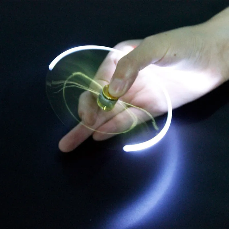Focused Lens Fidget Spinner Pens with LED Light for Stress and Anxiety Relief