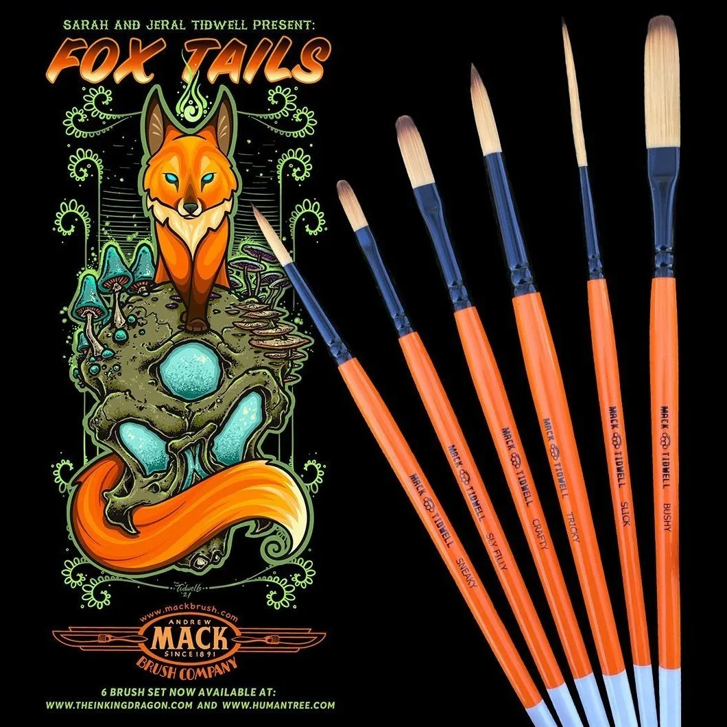 Foxy Tails Mack Brush - 6 pc set