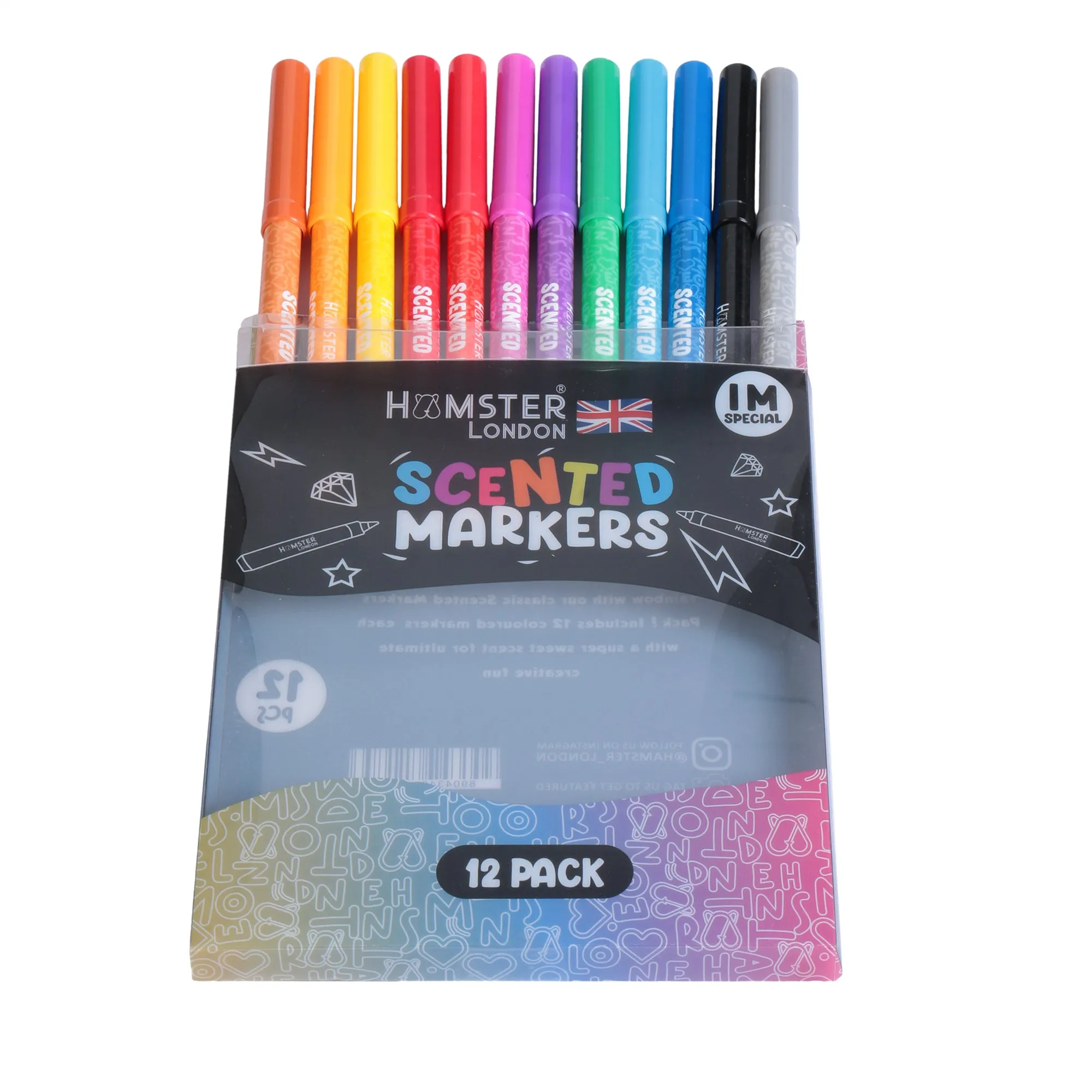 Hamster London Gift Hamper  Stationery Set Mix Unicorn   Fineliner   Scented Markers   Gel Pen   Crayon   Pouches   Key Chain