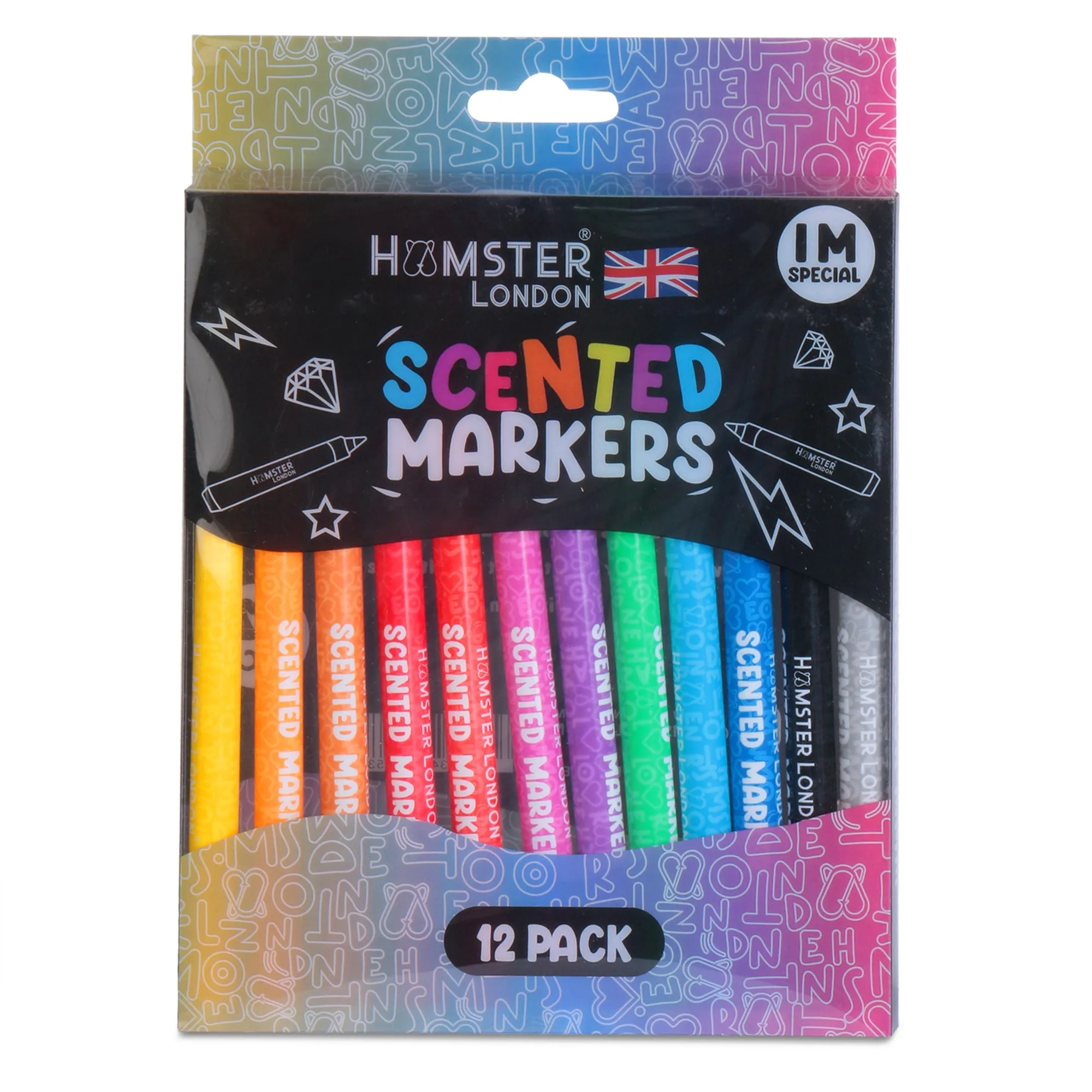 Hamster London Gift Hamper  Stationery Set Mix Unicorn   Fineliner   Scented Markers   Gel Pen   Crayon   Pouches   Key Chain