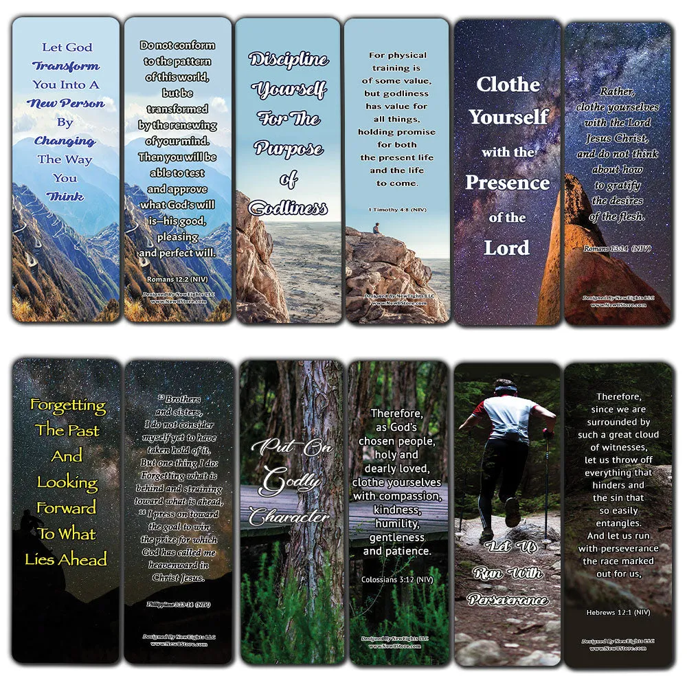 How To Live An Intentional Life Memory Verses Bookmarks (30-Pack) - Handy Reminder About Living A Happy Life