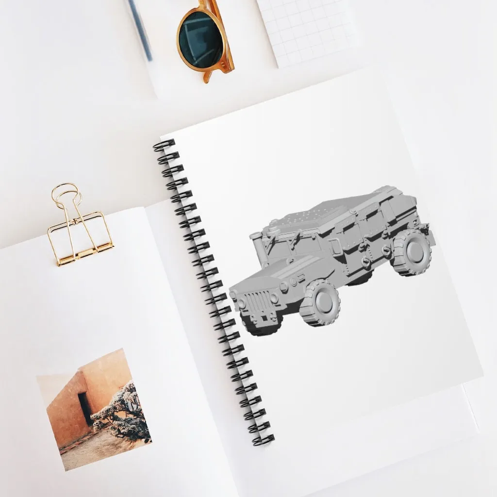 Hummer Vehicle Spiral Notebook - Ruled Line