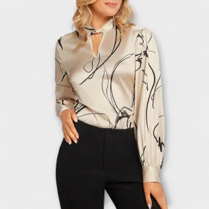 Ines Elegant Blouse with Line Pattern