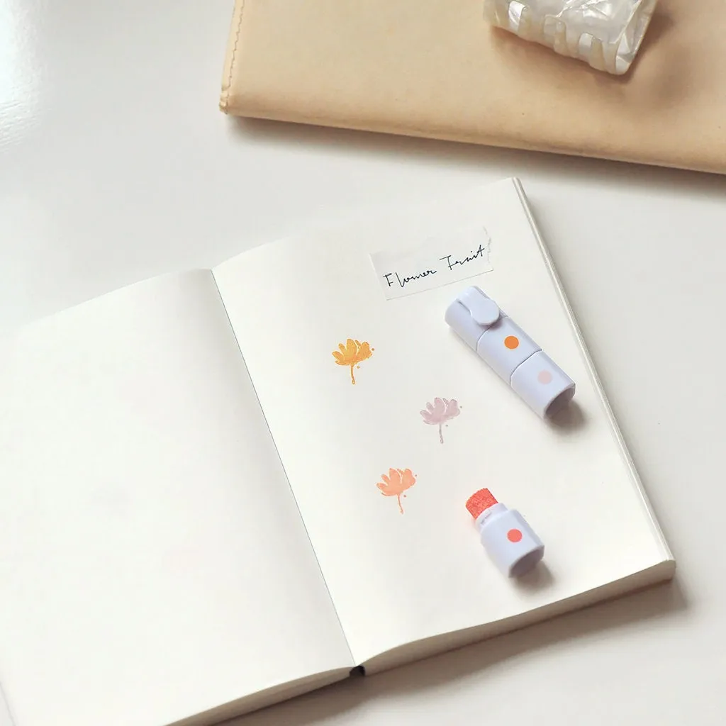 Inky Pen Triple Stamp Pad MU Lifestyle Tri-Color Oil-Based Ink Pad Five Different Pens Portable Ink Pad Travel Ink Pad | 5 Sets