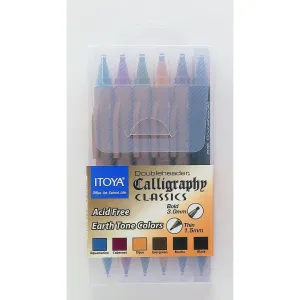 Itoya Doubleheader Calligraphy Marker - Set of 6 Classics