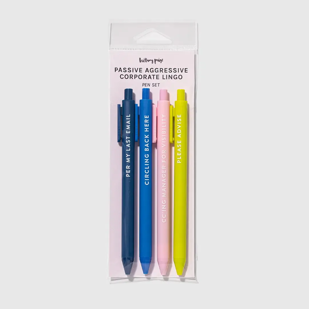 Jotter Pen Set - Passive Aggressive Corporate Lingo