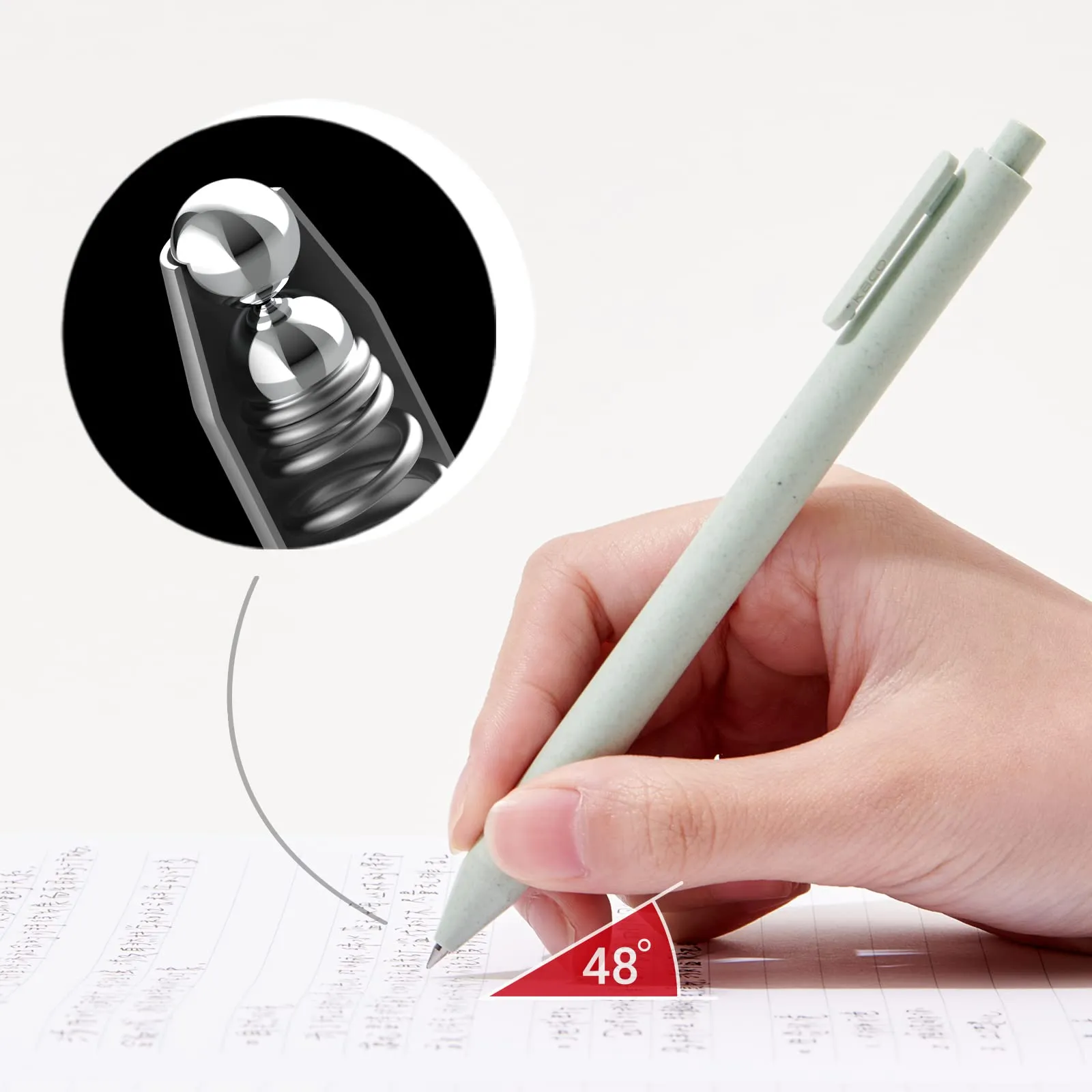 Kaco: Refillable Rollerball Pens – Smooth, Biodegradable, Black Gel Ink Pen (Pack of 4)