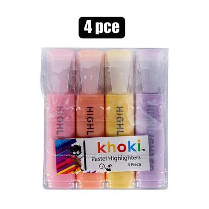 Khoki Pastel Highlighters 4pc