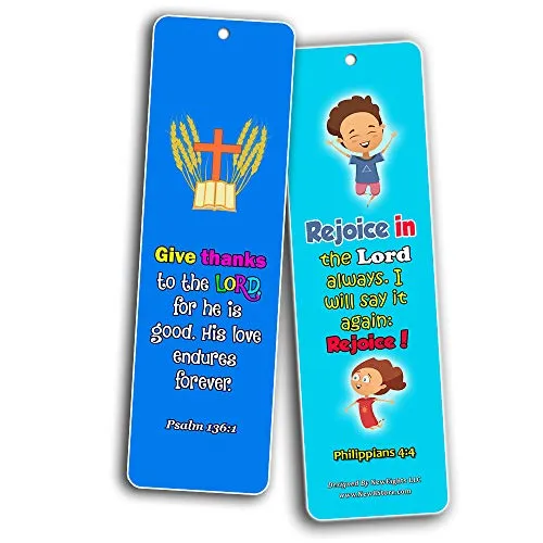 Kids Memory Verse Bookmarks About Faith Wisdom Courage (30-Pack) - Handy Memory Verses for Kids Perfect for Children?s Ministries and Sunday Schools
