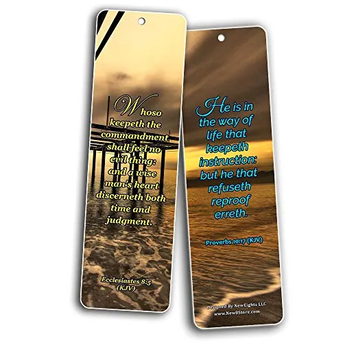 KJV Scriptures Bookmarks - Rewards for Obeying God (30-Pack) - Great Bible Text Compilation that is Handy and Easy To Bring Along With