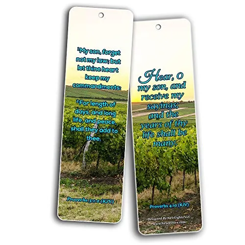 KJV Scriptures Bookmarks - Rewards for Obeying God (30-Pack) - Great Bible Text Compilation that is Handy and Easy To Bring Along With
