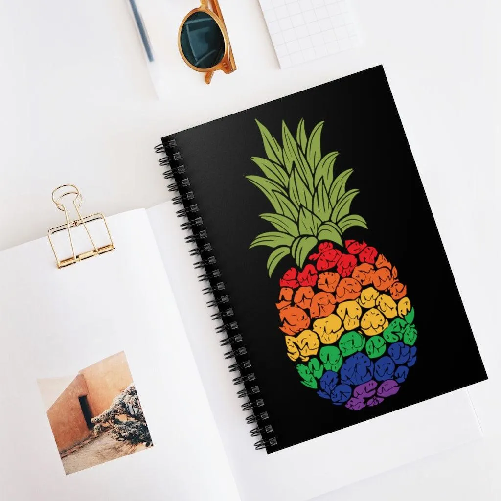 LGBTQ Pineapple Spiral Notebook